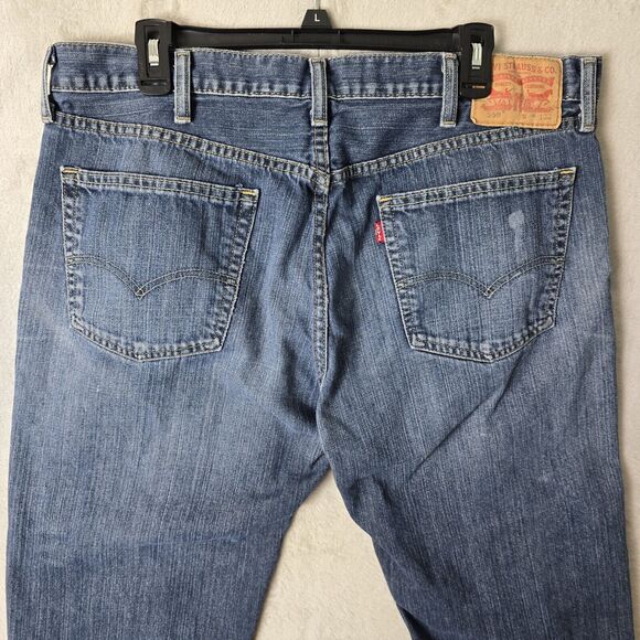 Levis 559 Jeans Mens Size 38x32 (38x31) Blue Relaxed Straight Med Wash Cowboy - Picture 8 of 13